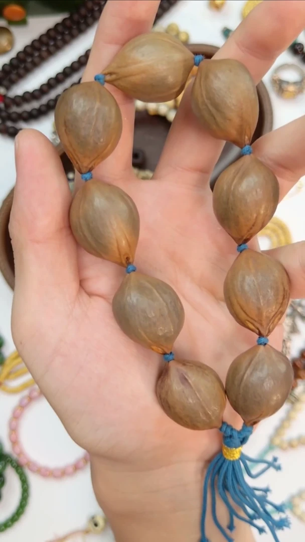手串橄榄核紫皮铁核三花21