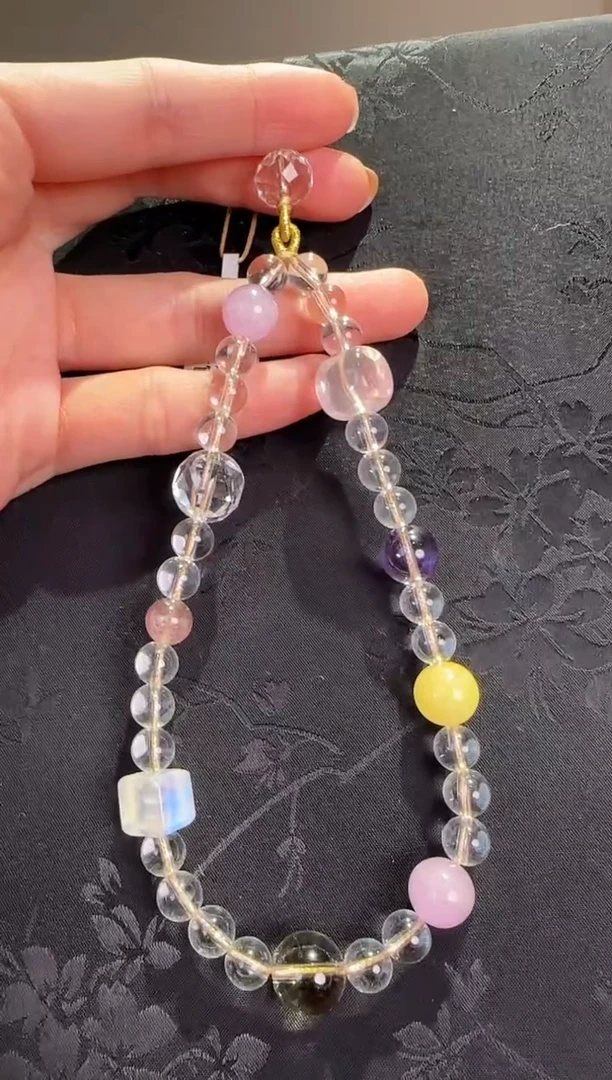 未镶嵌手绳水晶手机挂款