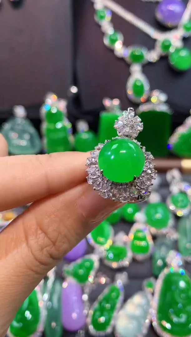 套链18K金镶嵌翡翠两用款