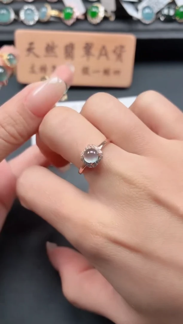 银S925镶嵌戒指翡翠11
