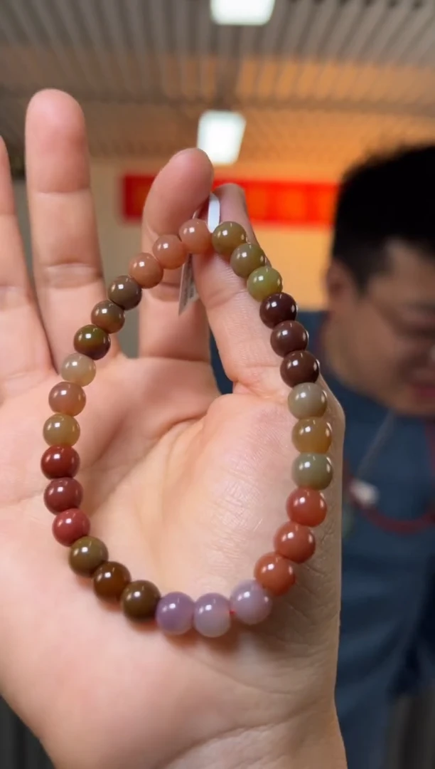 【闪购商品】玛瑙/玉髓手串未镶嵌约7mm盐源玛瑙苹果珠单圈