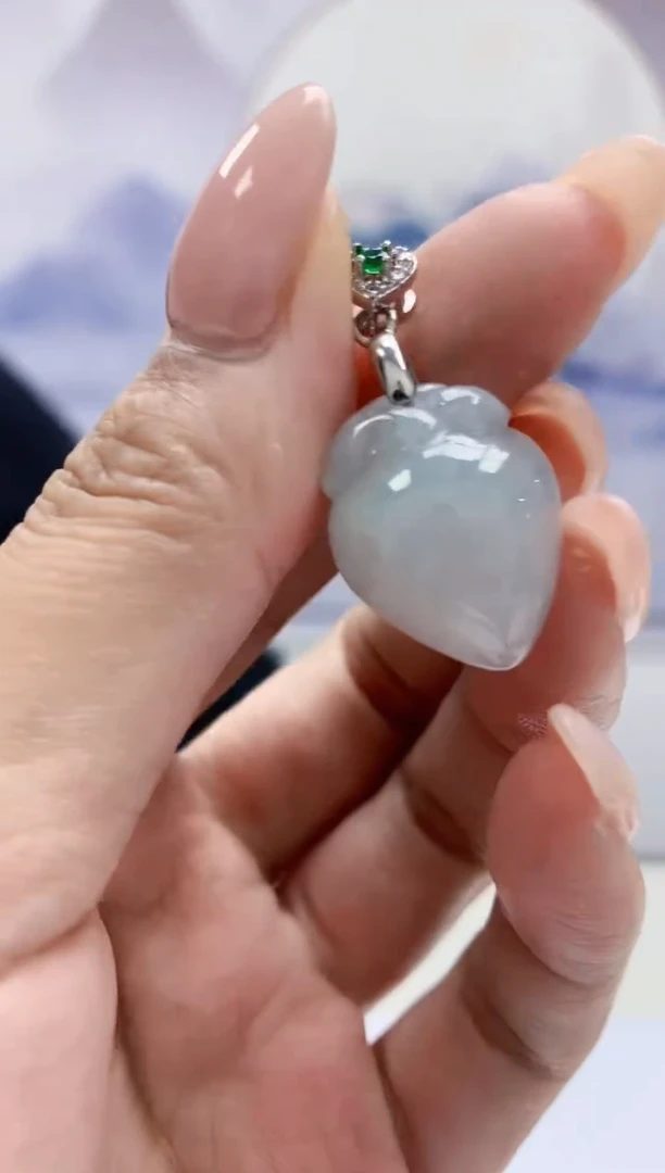 翡翠未镶嵌颈饰4898MM-jj挂件4