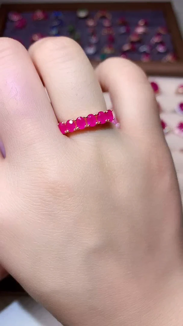 【闪购商品】红宝石戒指银S925镶嵌00000