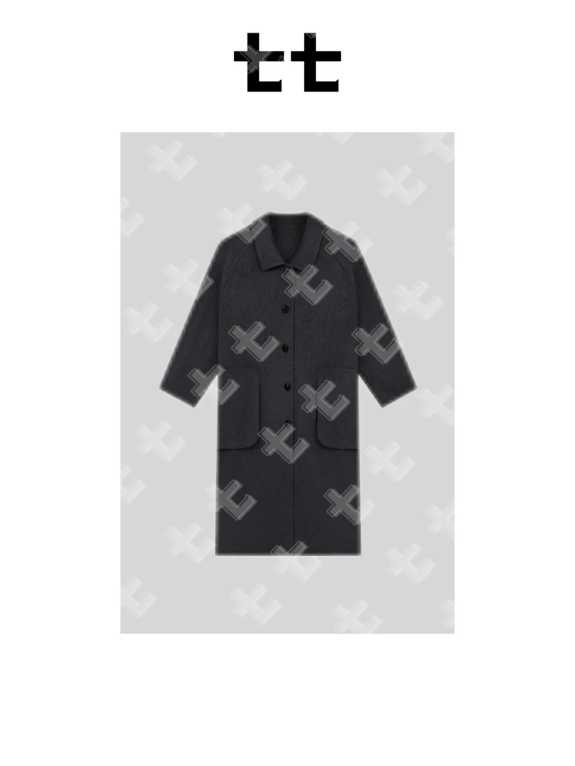 【冰岛恋人】法式羊毛秋冬气质长款双面呢大衣外套YX1-2467