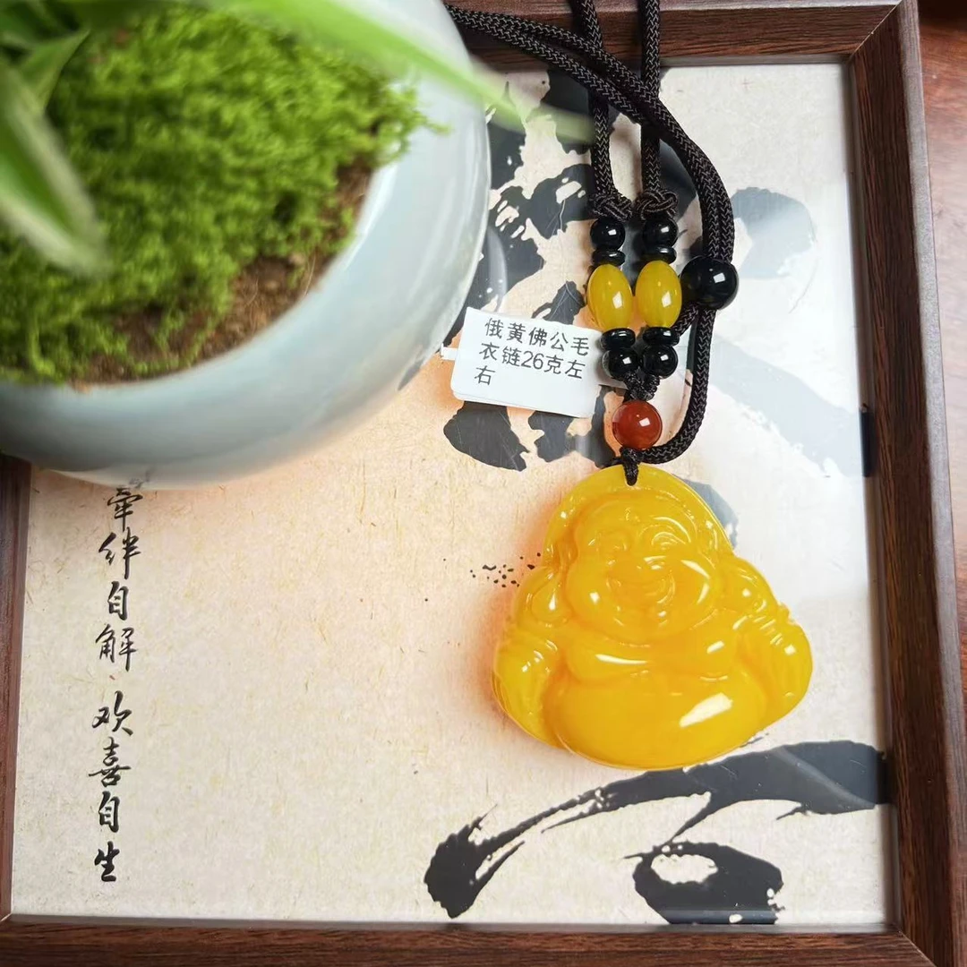 W049古巴新蜜俄黄佛公毛衣链