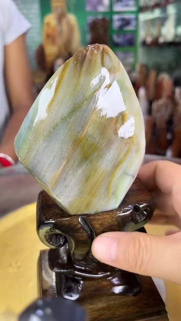 未镶嵌珠宝奇石硅化玉缅甸天然树化玉摆件