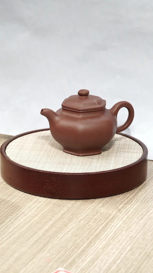 【闪购商品】紫砂茶壶紫泥六方掇只瑕疵