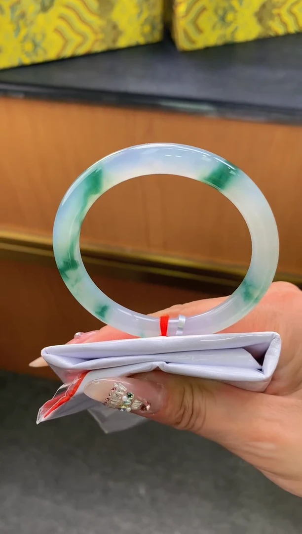 未镶嵌手镯翡翠-F49-圆条53.7