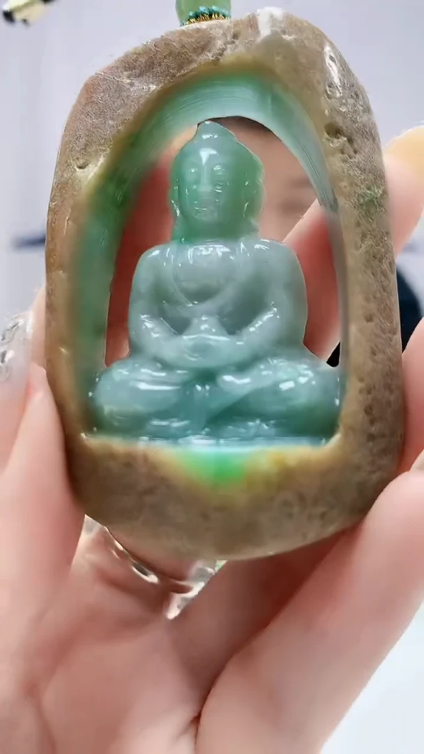 定制翡翠未镶嵌4898DD-毛货挂件25