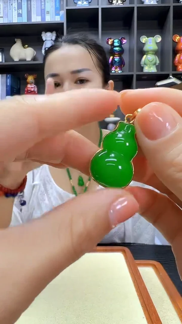 颈饰14K金镶嵌翡翠随昔diy劲饰