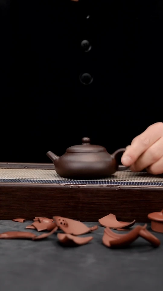 【闪购商品】紫砂茶壶老紫泥全手圆口静乐