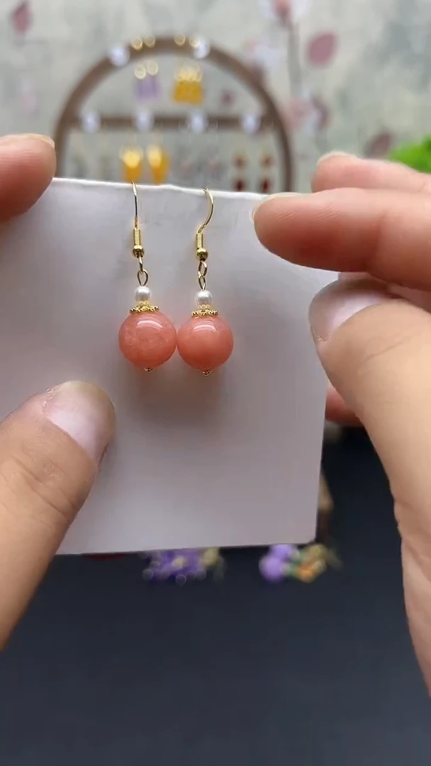 银S925镶嵌耳饰玛瑙/玉髓15