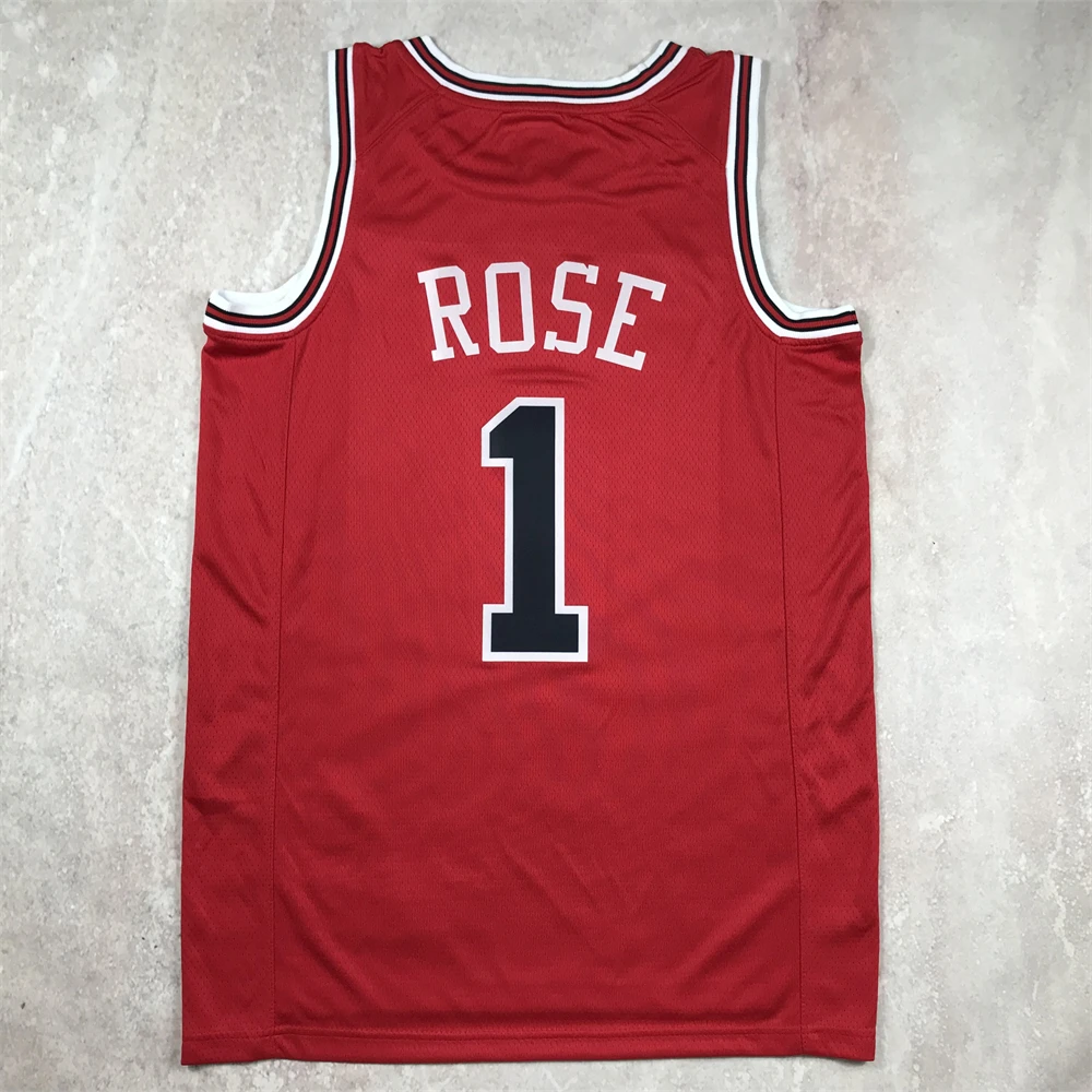 公牛1号罗斯红色热压篮球训练速干透气运动服