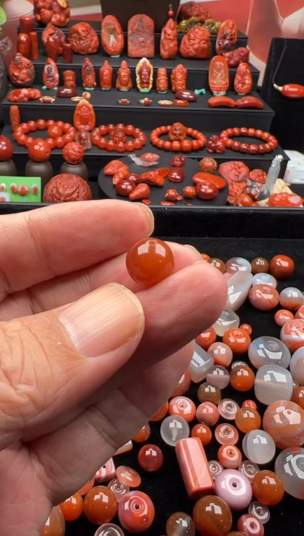 未镶嵌单珠南红玛瑙o****o单珠