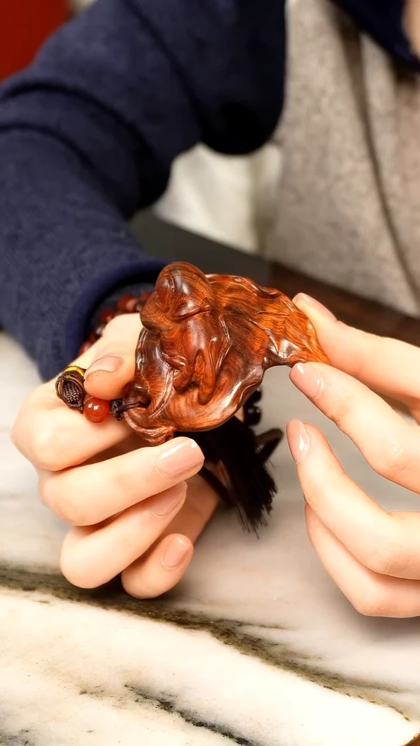 【闪购商品】黄花梨/降香黄檀海黄安居乐业1挂坠手把件