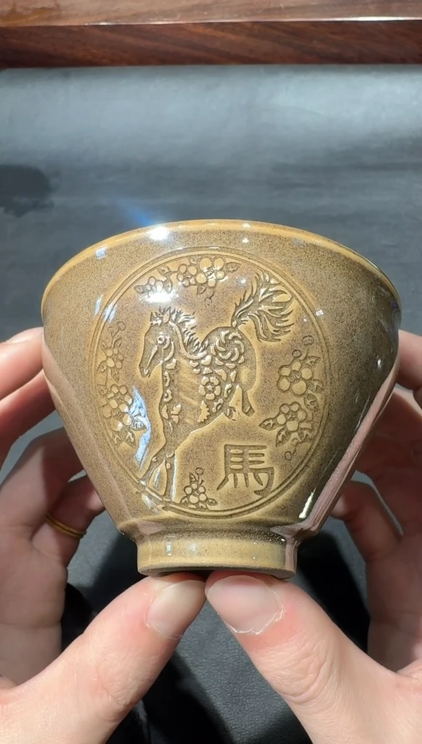 【闪购商品】茶盏建盏故事余旋十二生肖/马176
