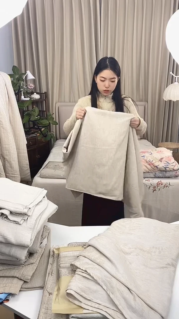 亚麻麻高克重汉麻床单2.3*2.4