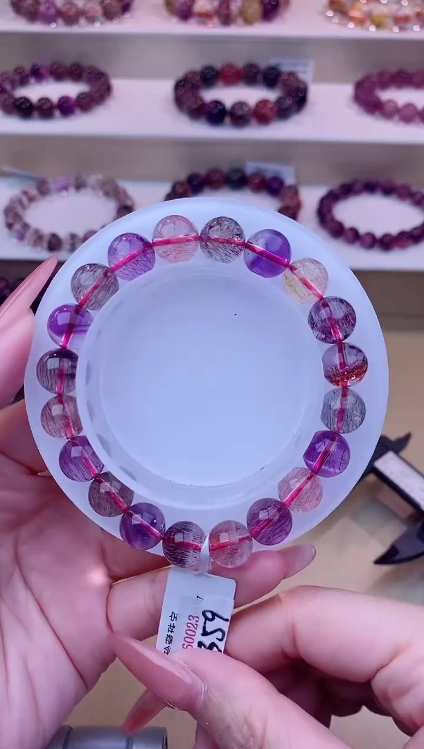 未镶嵌手链水晶黑加仑超七9m+