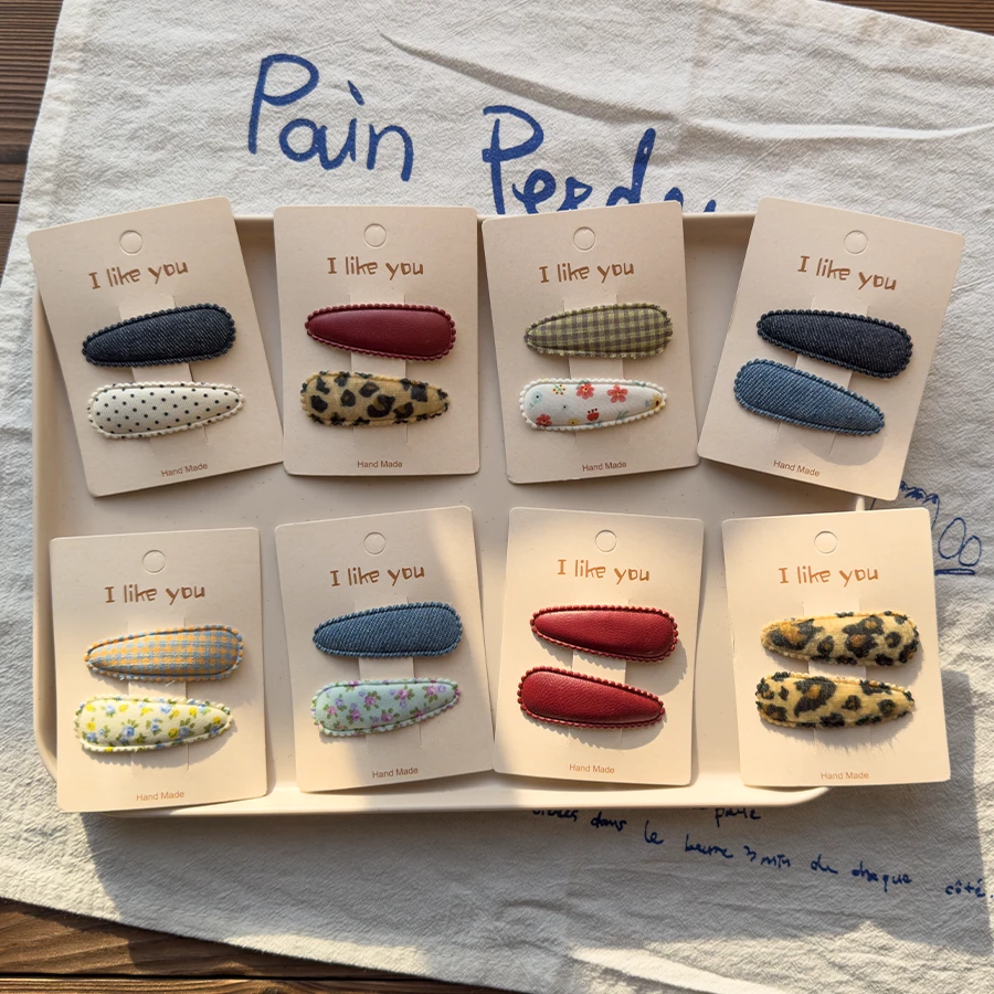 秋冬款边夹女BB夹原创设计休闲风发夹发饰气质刘海夹小女孩碎发夹