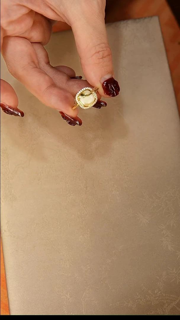 【闪购商品】琥珀戒指银S925镶嵌戒指