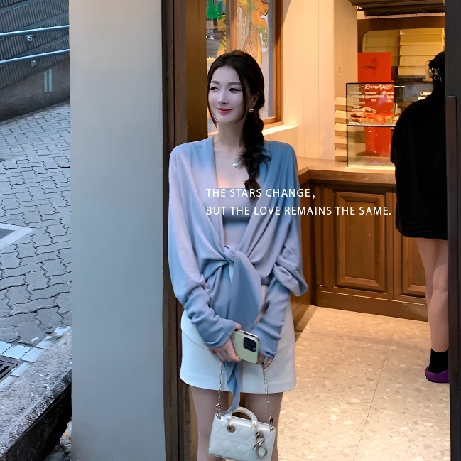 【Lilylikes】空气纸片人80支超細100羊毛德囯Stoll针织开衫三件套