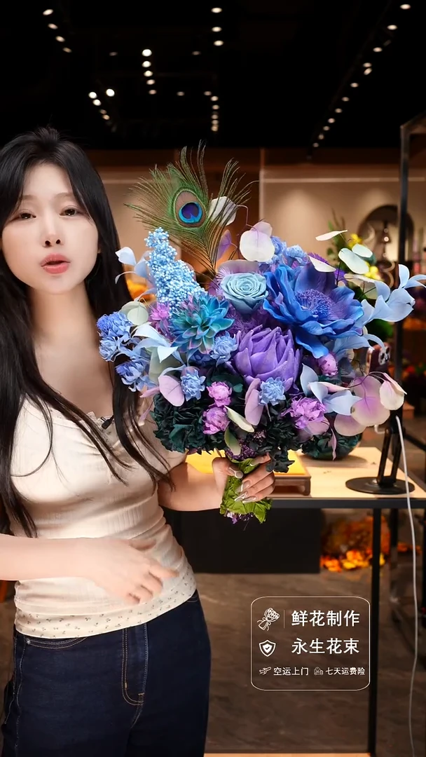 手工艺品琉璃手工花器花束空运包邮送货上门-以图片为准