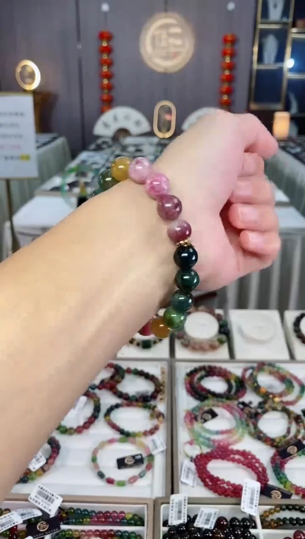 未镶嵌老矿碧玺单圈手串10mm+碧玺xion多样性发一条