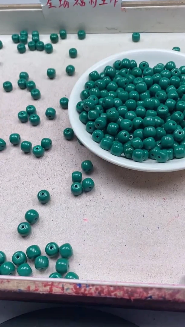 【闪购商品】玛瑙/玉髓颈饰未镶嵌w773绿松玉化老型8*7mm*15颗