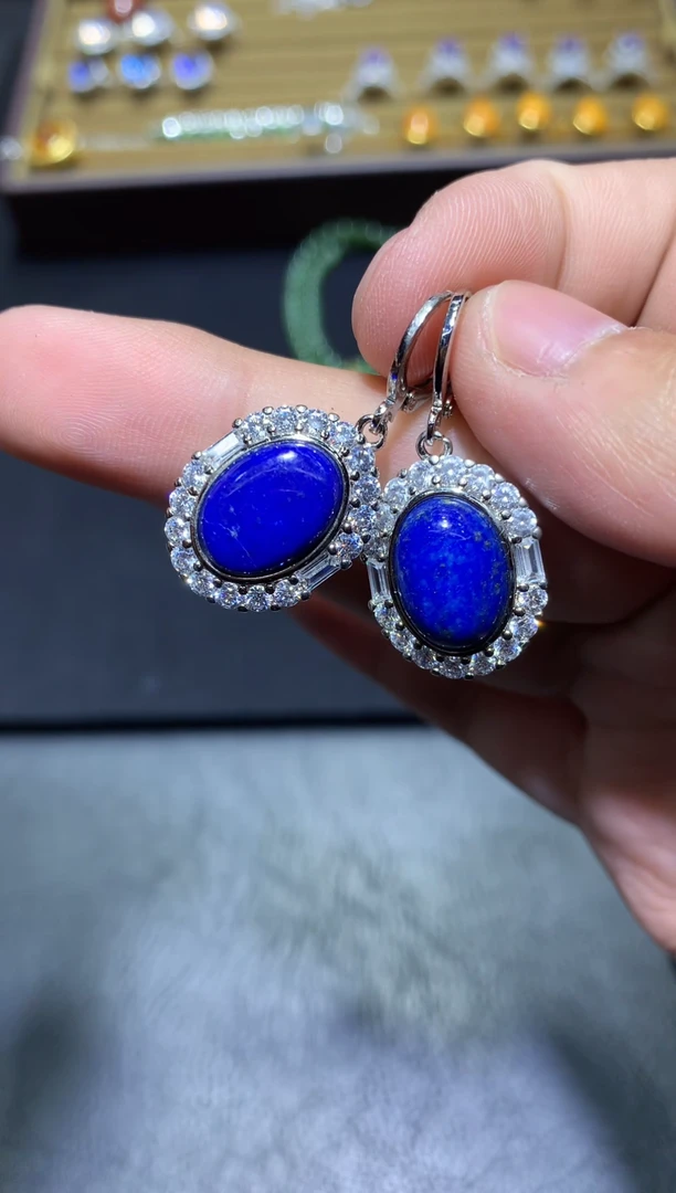 未镶嵌青金石耳饰Y38【多样性发其一】