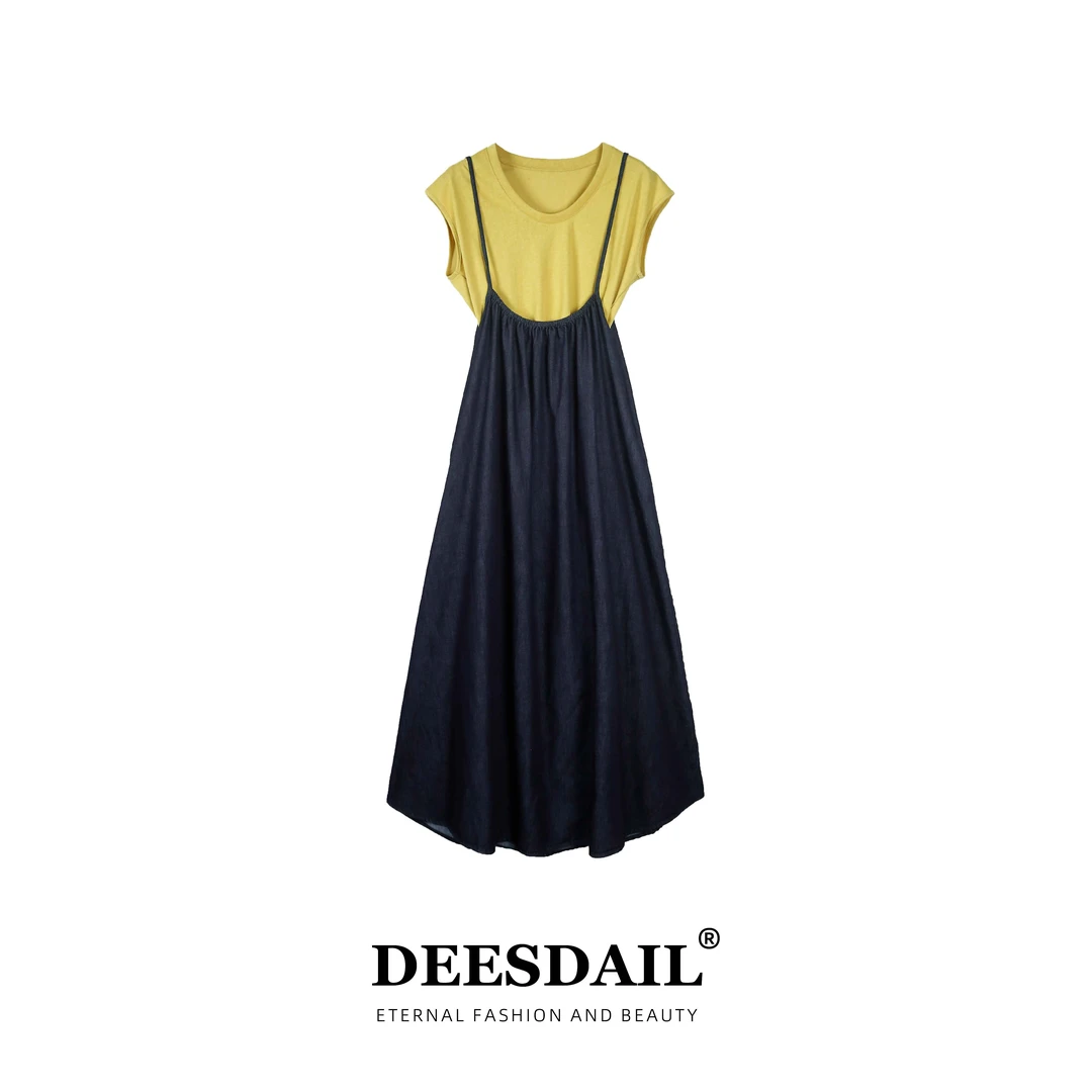 【201-246】DEESDAIL设计师显瘦夏季百搭气质时尚女套装t恤休闲裤