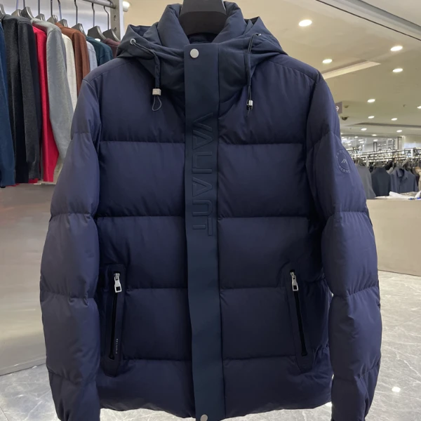 （006）高级感百搭防寒保暖90鸭绒连帽羽绒服男装外套品牌撤柜剪标