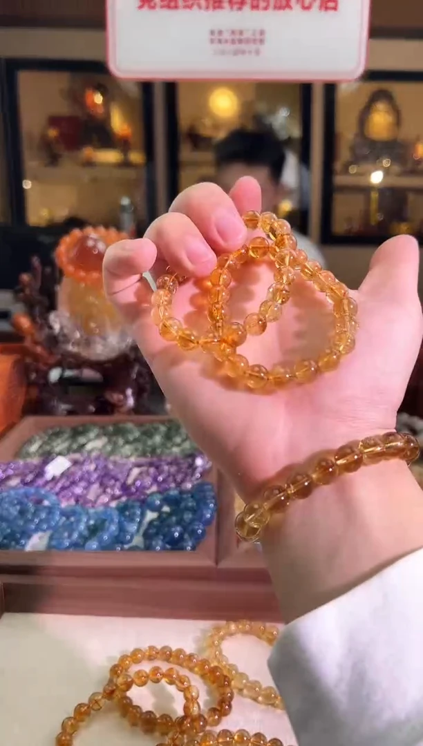 未镶嵌手链水晶9mm+暴力黄塔晶（多样性发一）