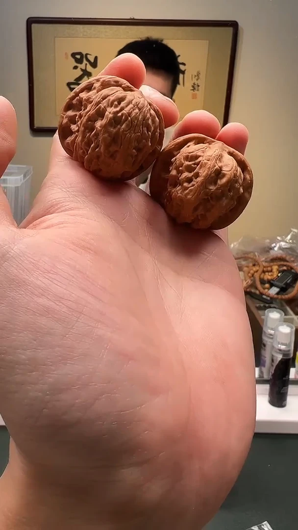 把件文玩核桃37mm+ 野狼1对 28号