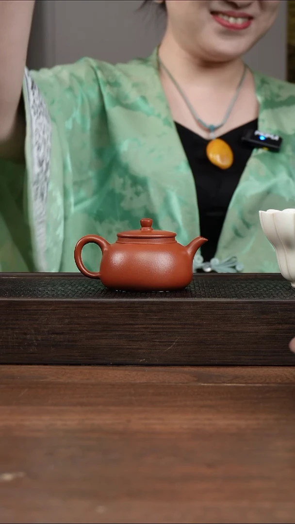茶壶紫砂尉**撒朱泥小明月     120CC