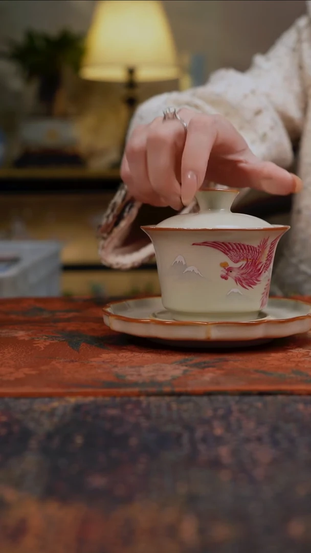 杯景德镇陶瓷杯碗柴烧多人