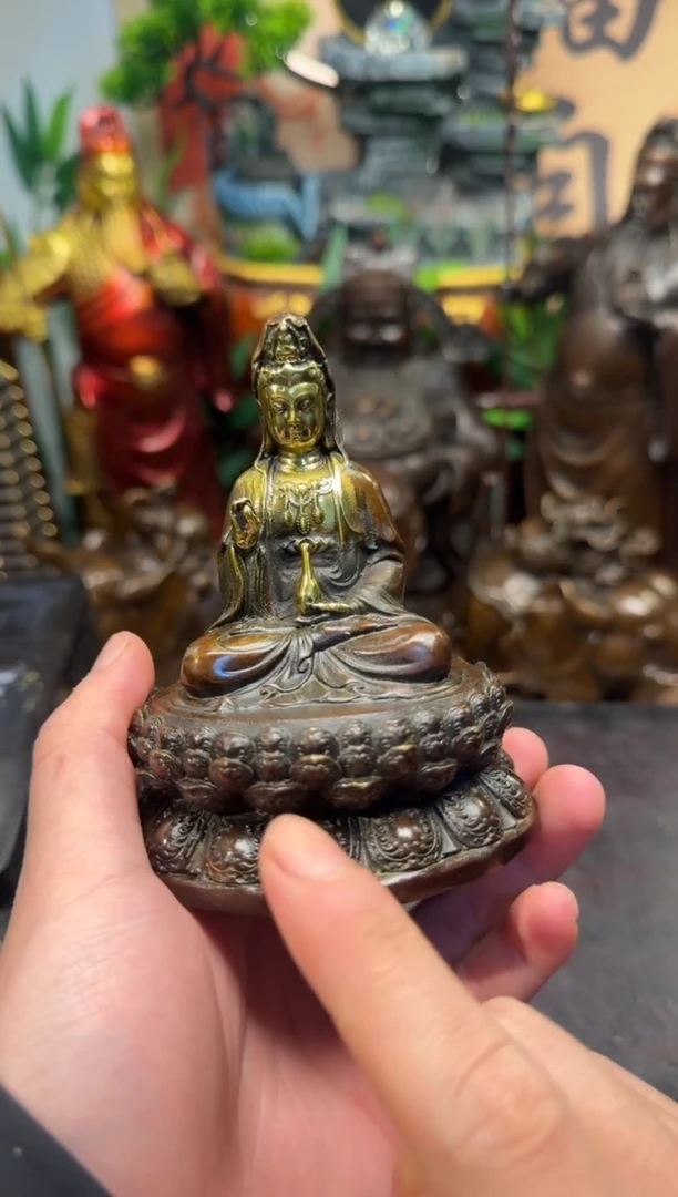 潼潼古铜只卖真铜！（铜鎏金工艺做观音）