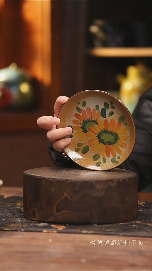 陶瓷景德镇高温釉下手绘陶瓷@L560@