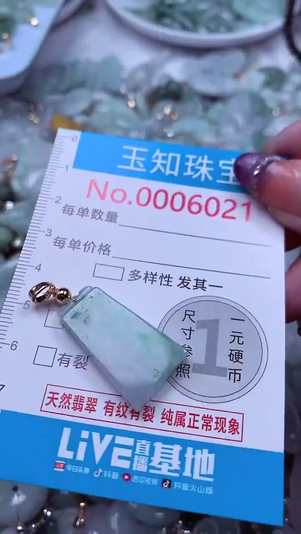 翡翠未镶嵌吊坠(不含链)6021