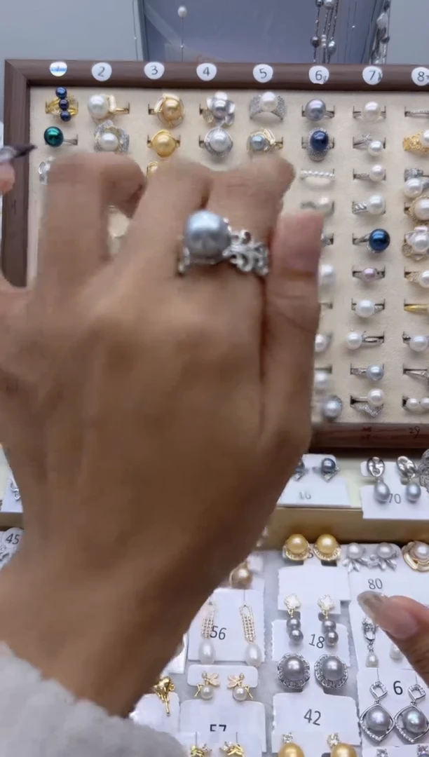 【闪购商品】淡水珍珠戒指合金34