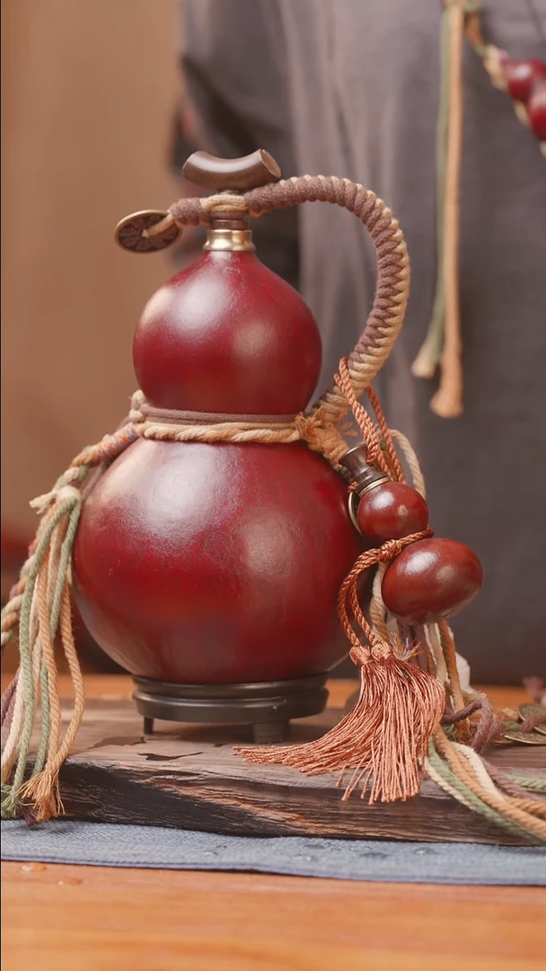 1254号链接精品大漆葫芦现货现发[一物一拍]（600-700ml）