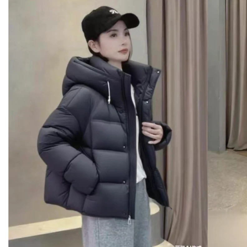 890女士冬季加厚保暖连帽棉服棉衣