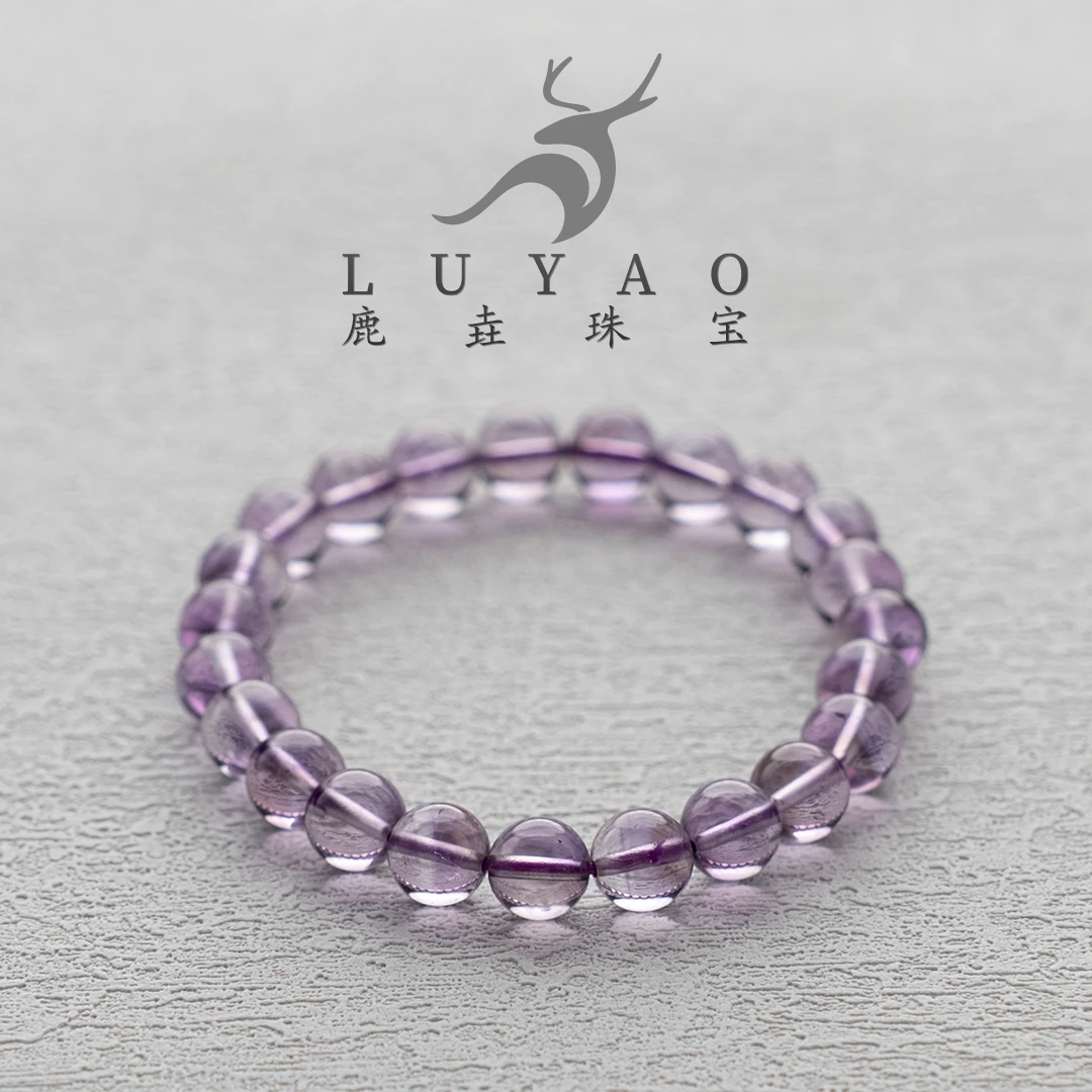 【鹿垚珠宝】天然巴西紫水晶手串个性小众低调极简轻奢多样性发一