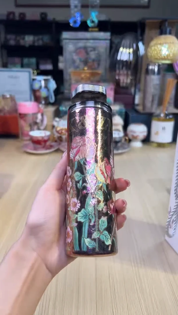 56造闵集 香水杯【繁花系列】180ML（粉色玫瑰花）