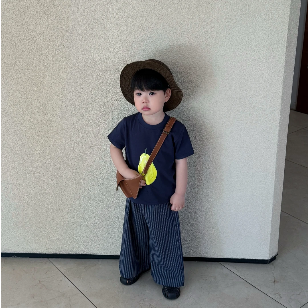 男童纯棉短袖套装新款韩系2025夏季中小童儿童装t恤裤子两件套潮