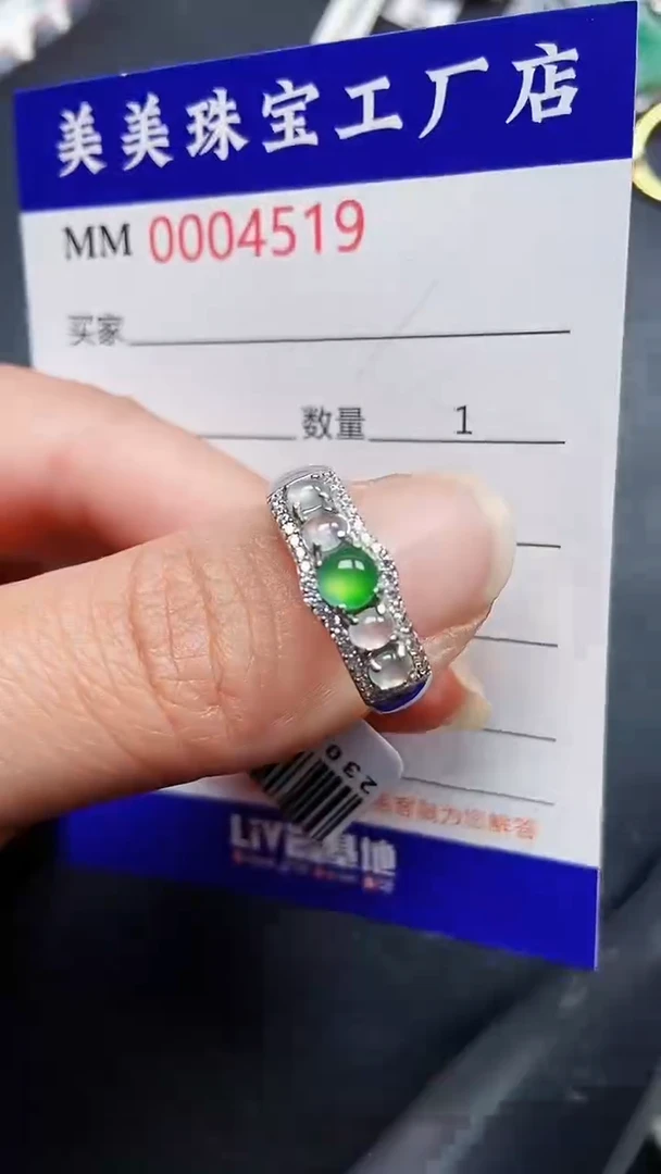 颈饰银S925镶嵌翡翠4519