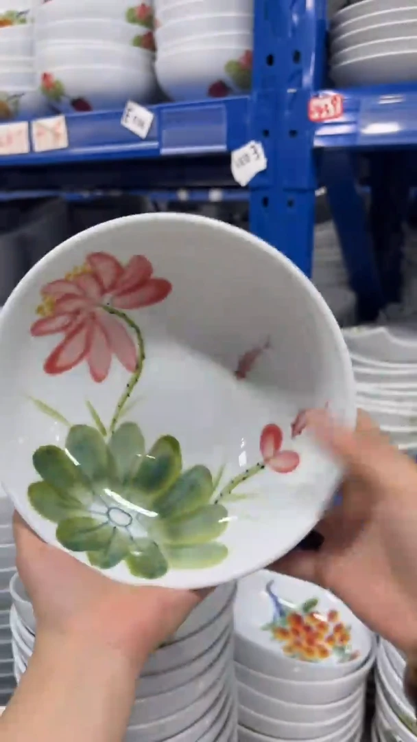 瓷片景德镇手绘釉中彩（食品级）大胖碗