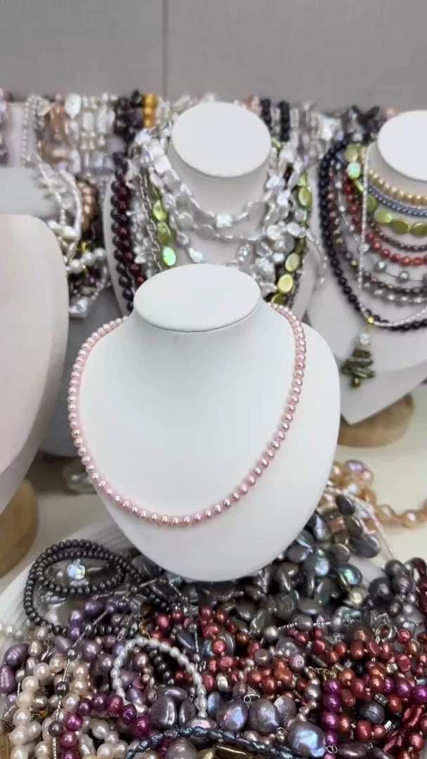 颈饰银S925镶嵌淡水珍珠1