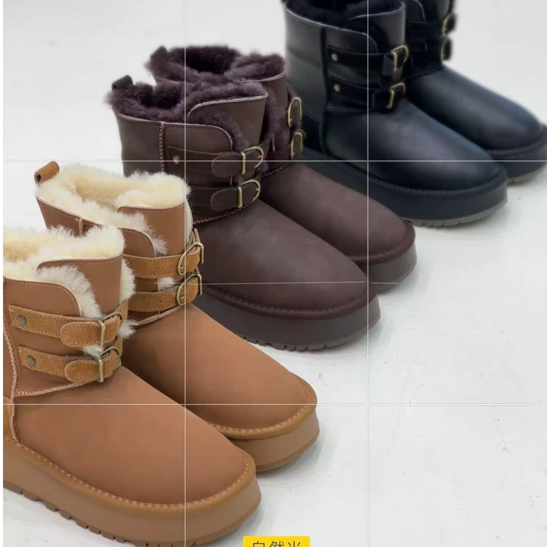 卓依冬款-时尚可擦免打理加绒保暖百搭雪地靴（989-1）