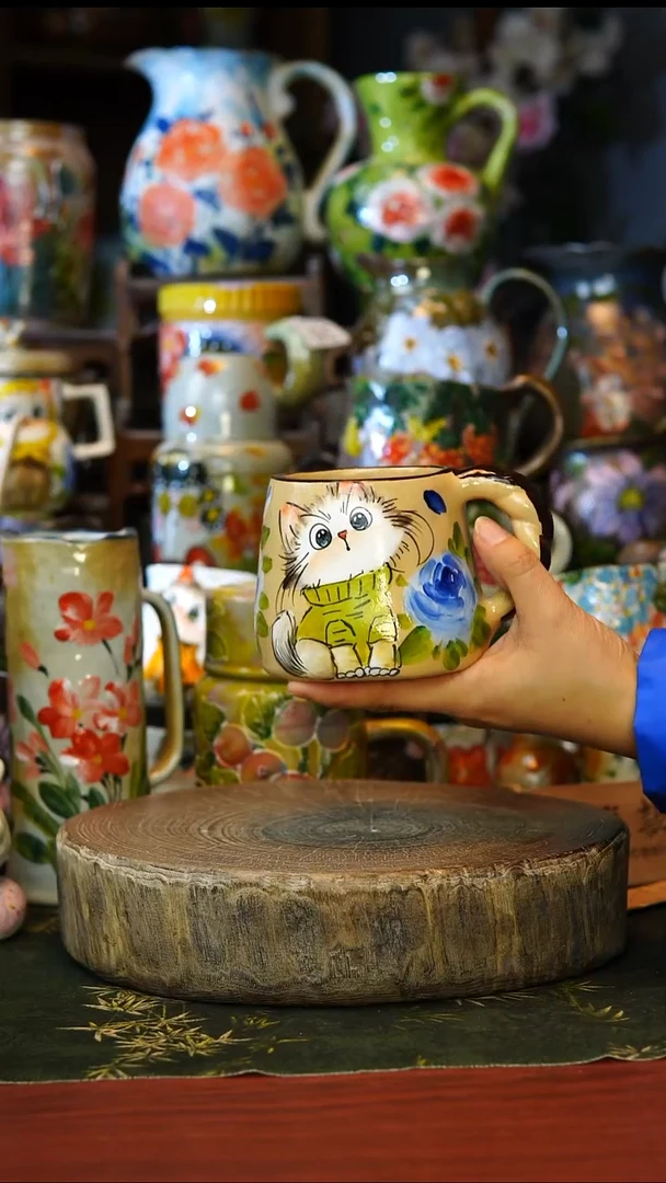 陶瓷38景德镇手工手绘釉下彩