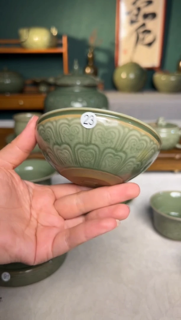 其他耀州窑纯手工宝相花毗卢钵23号